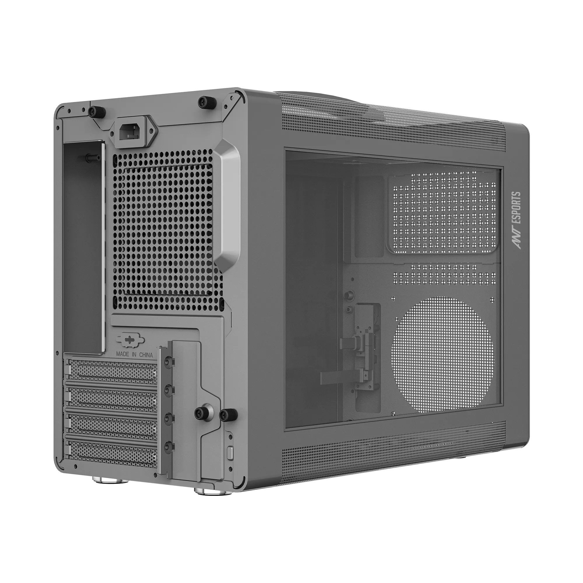Ant Esports Mini Tower Cabinet (Micro-ATX, Mini-ITX) Box C Air Grey view 6